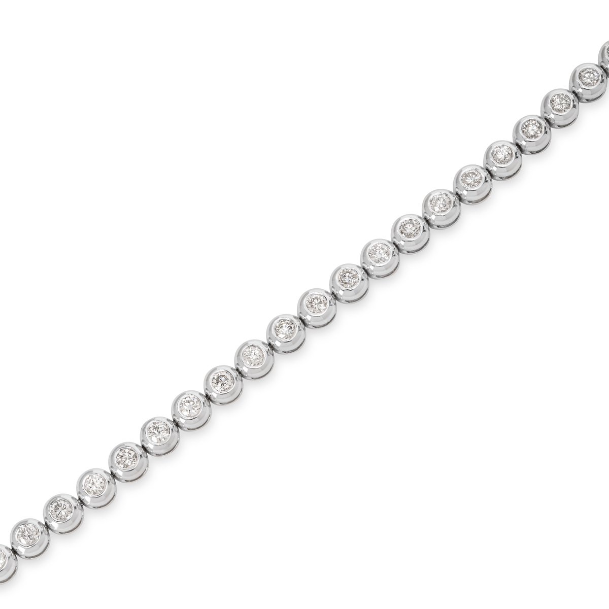 White Gold Diamond Line Bracelet 3.25ct
